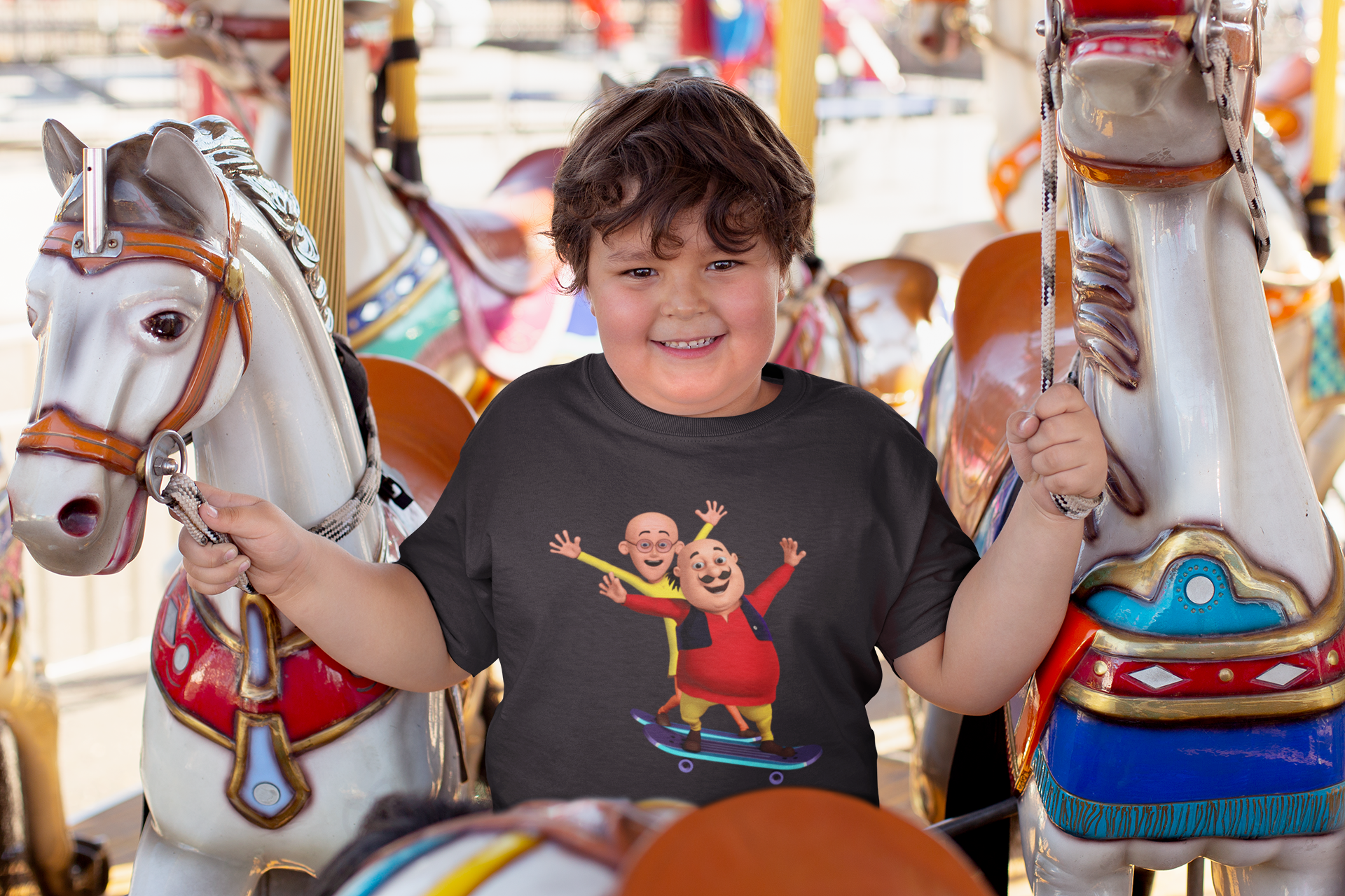 Cute Cartoon Half Sleeves T-Shirt for Boy-FunkyTeesClub
