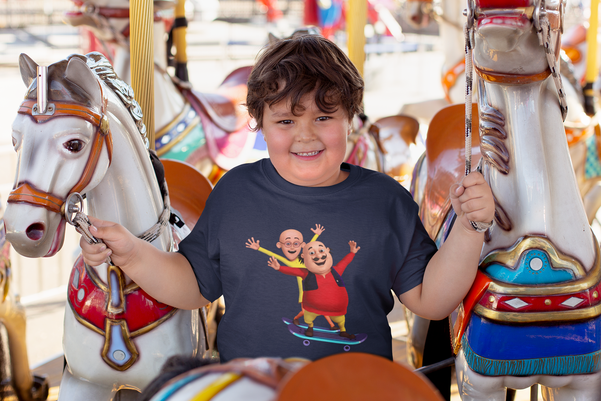 Cute Cartoon Half Sleeves T-Shirt for Boy-FunkyTeesClub