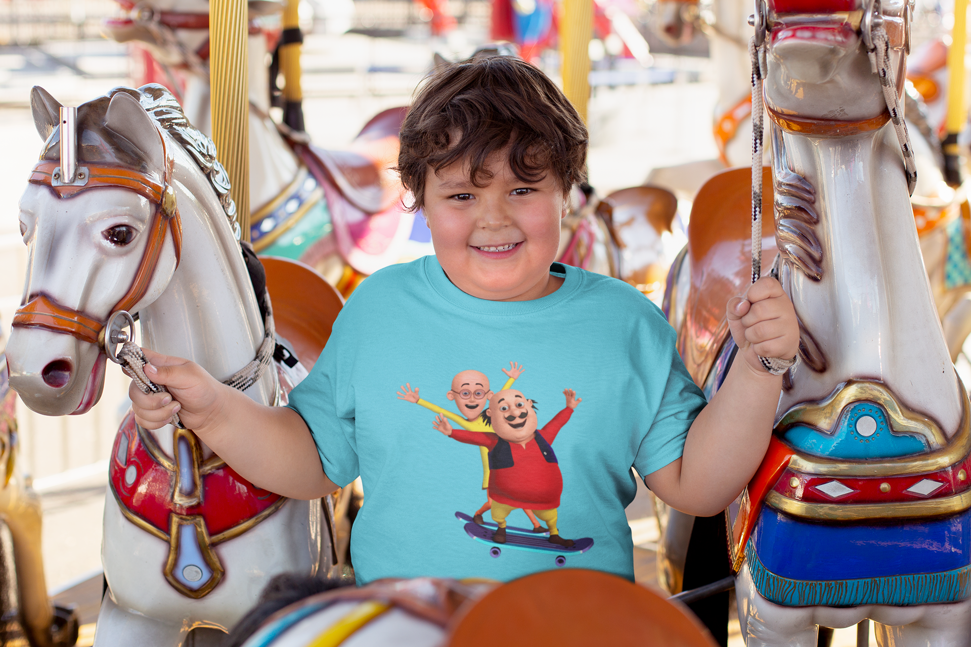 Cute Cartoon Half Sleeves T-Shirt for Boy-FunkyTeesClub