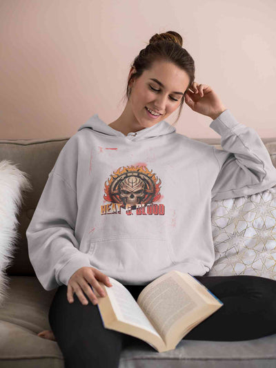Flaming Skull Hoodies for Women-FunkyTeesClub