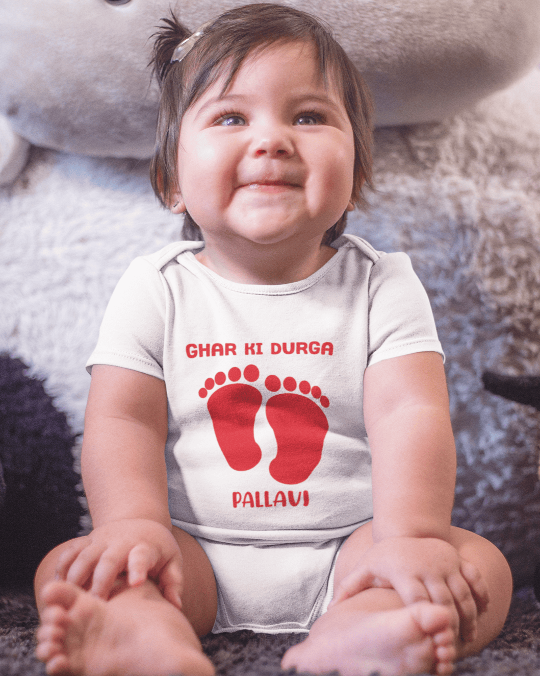 Ghar Ki Durga Navratri Rompers for Baby Girl- FunkyTeesClub
