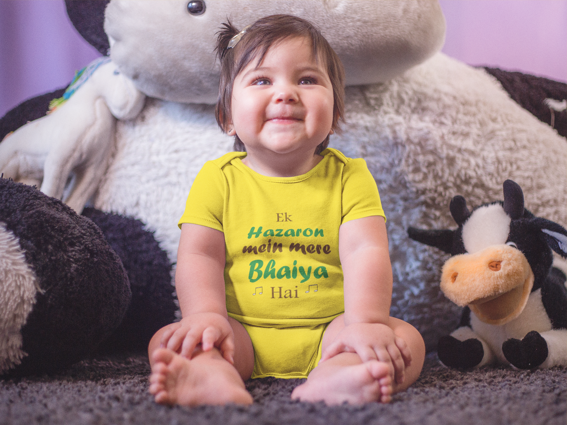 Ek Hazaro Mein Mere Bhaiya Rompers for Baby Girl- FunkyTeesClub
