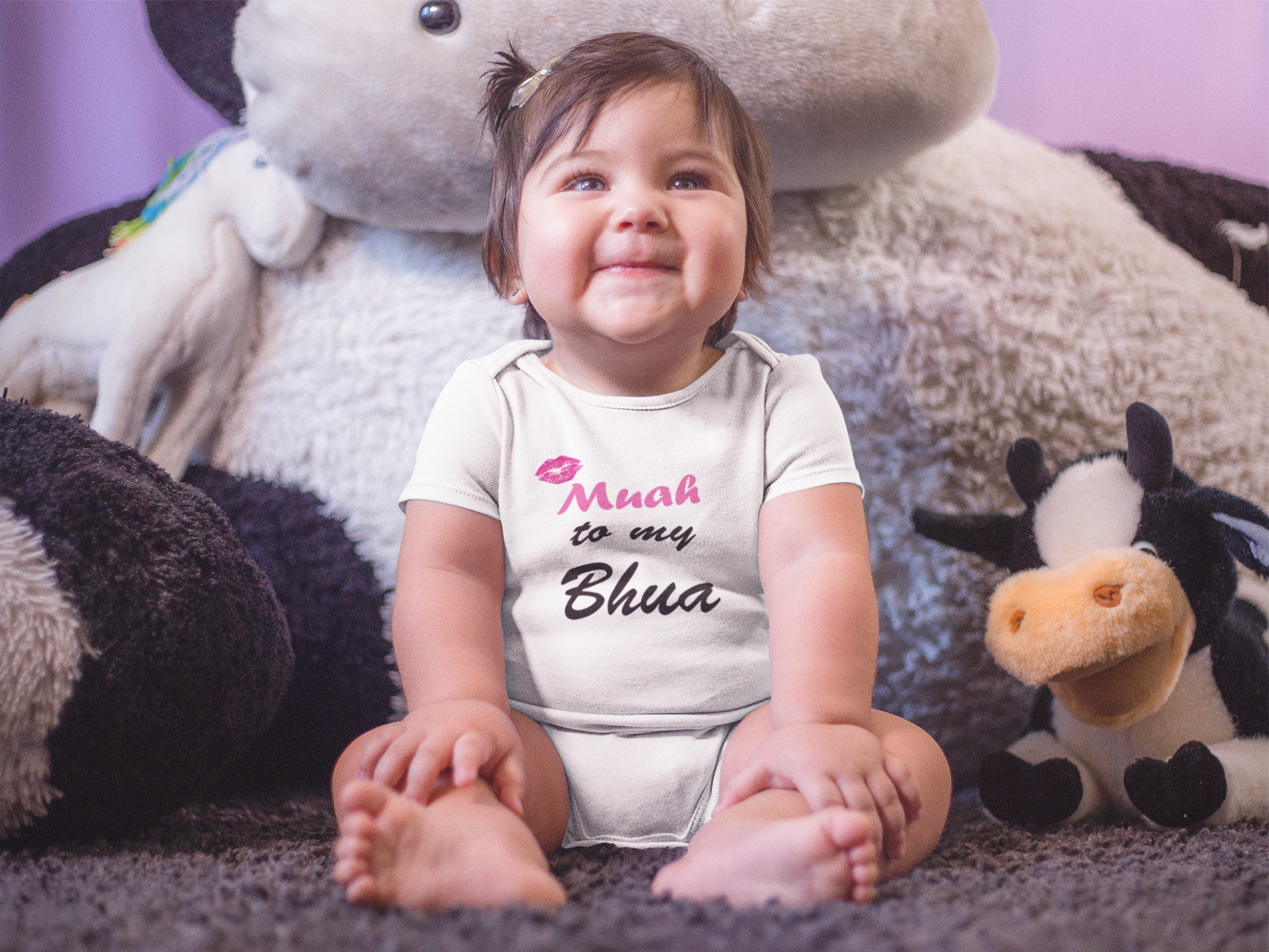 Muah To My Bhua Rompers for Baby Girl- FunkyTeesClub
