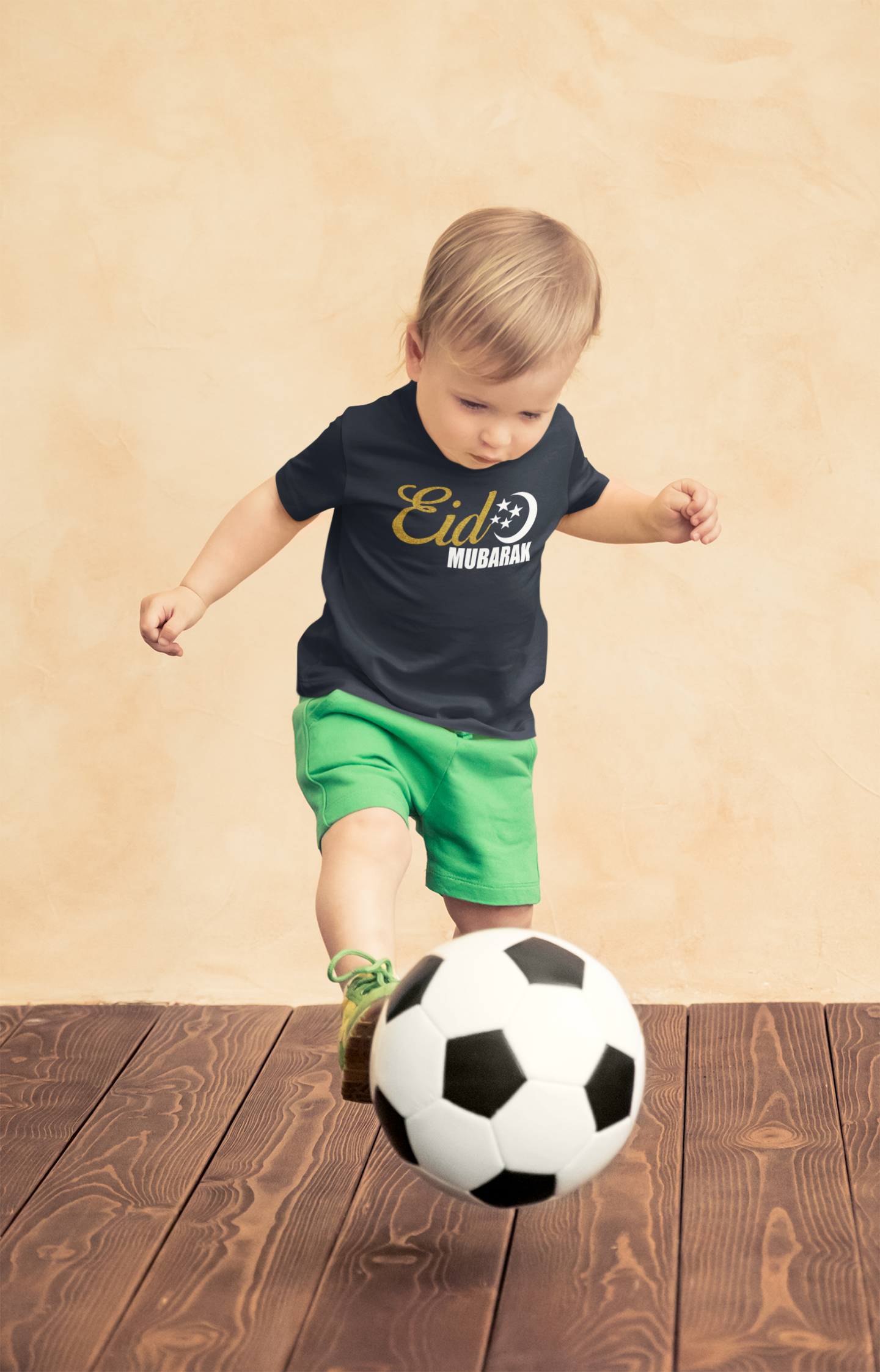 Eid Mubarak Half Sleeves T-Shirt for Boy-FunkyTeesClub