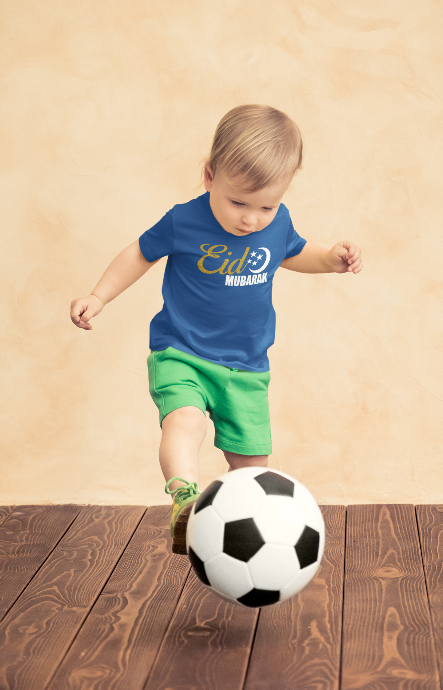 Eid Mubarak Half Sleeves T-Shirt for Boy-FunkyTeesClub