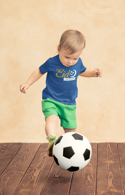 Eid Mubarak Half Sleeves T-Shirt for Boy-FunkyTeesClub