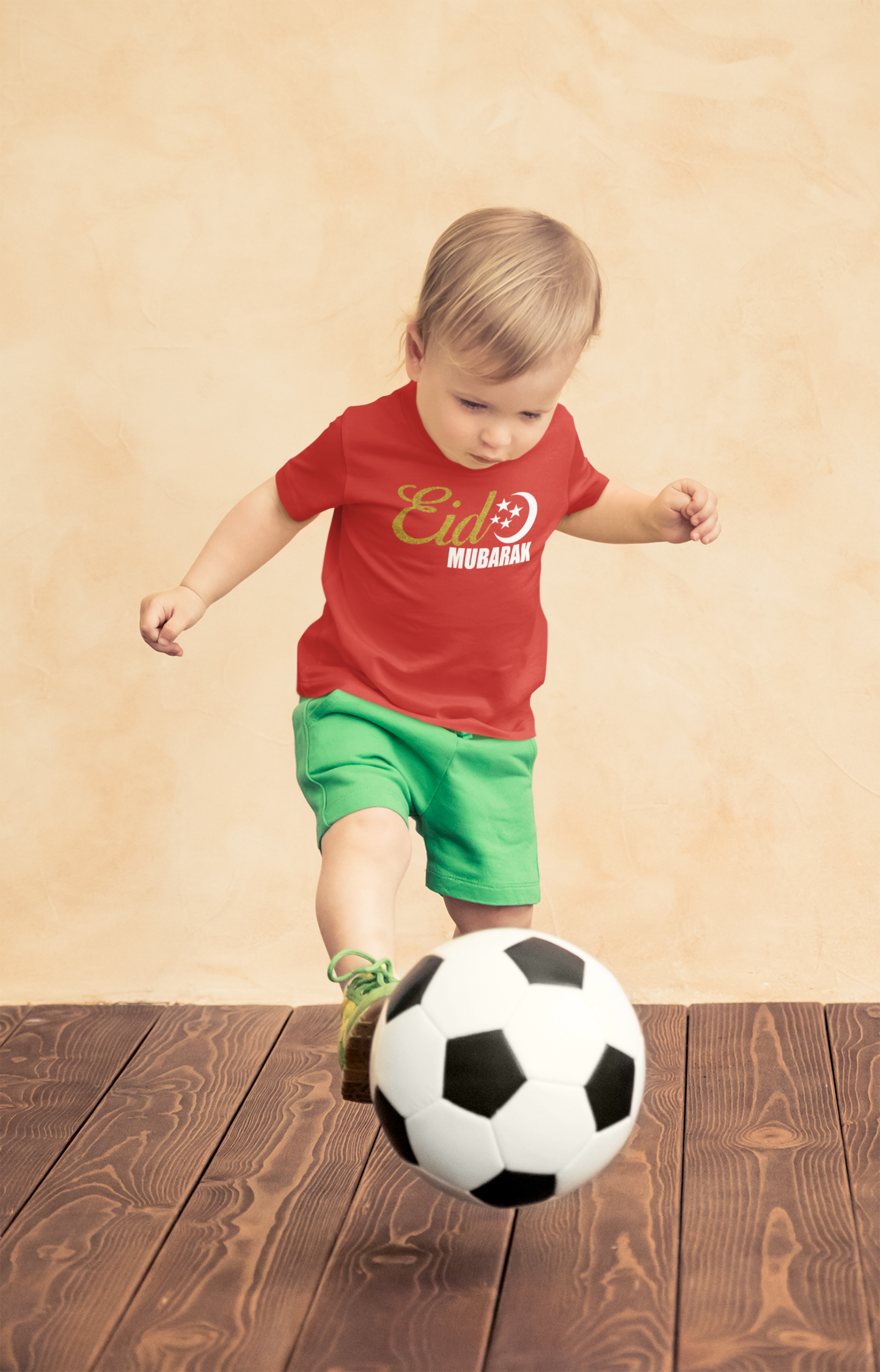 Eid Mubarak Half Sleeves T-Shirt for Boy-FunkyTeesClub