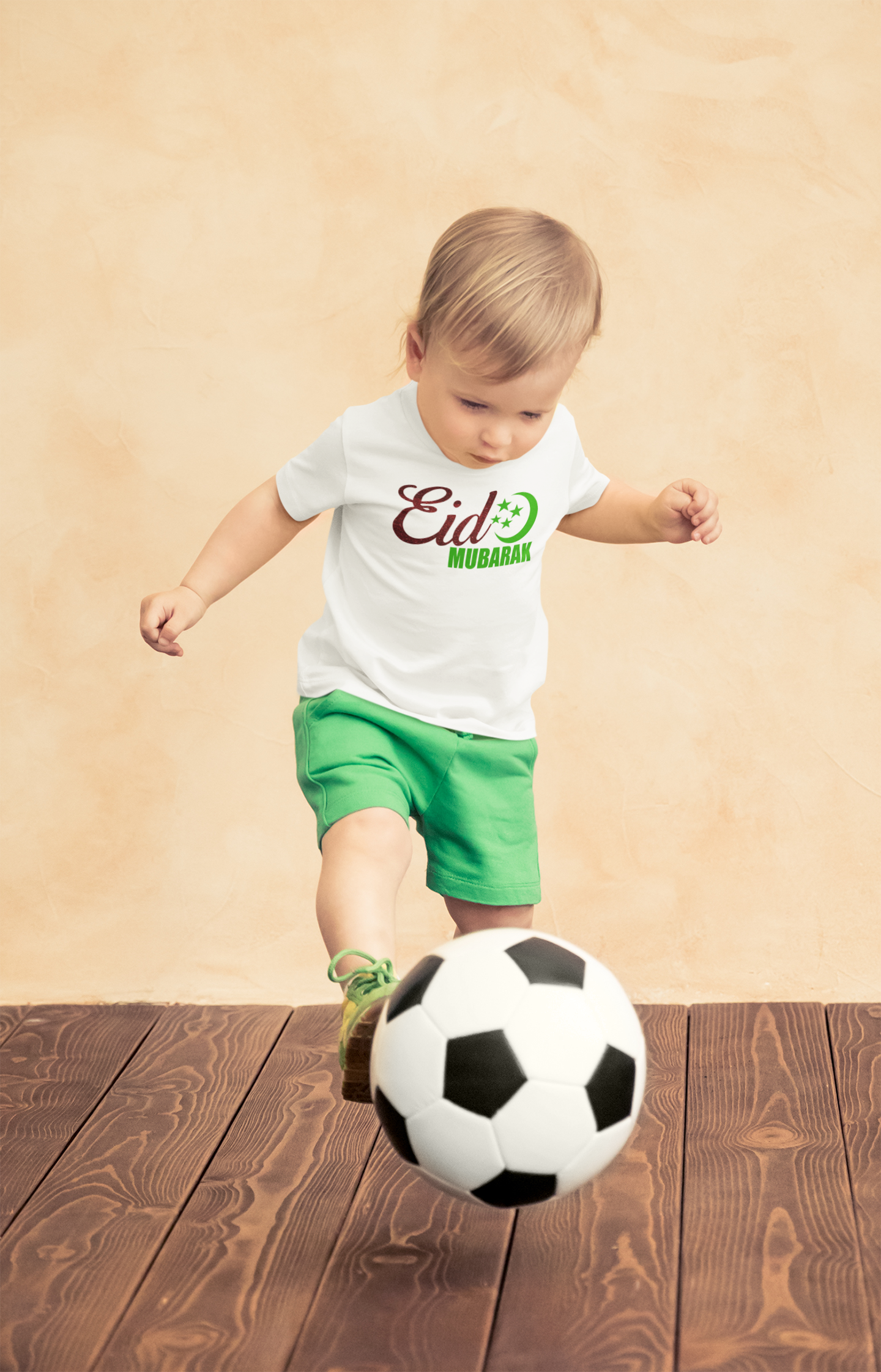 Eid Mubarak Half Sleeves T-Shirt for Boy-FunkyTeesClub