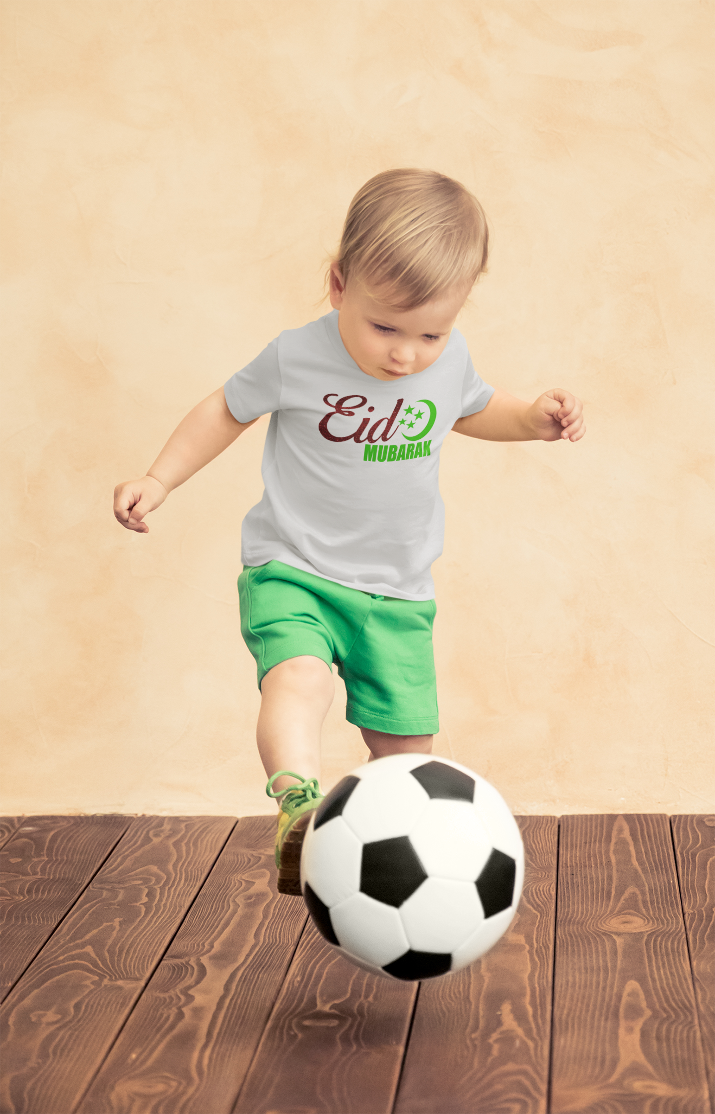 Eid Mubarak Half Sleeves T-Shirt for Boy-FunkyTeesClub