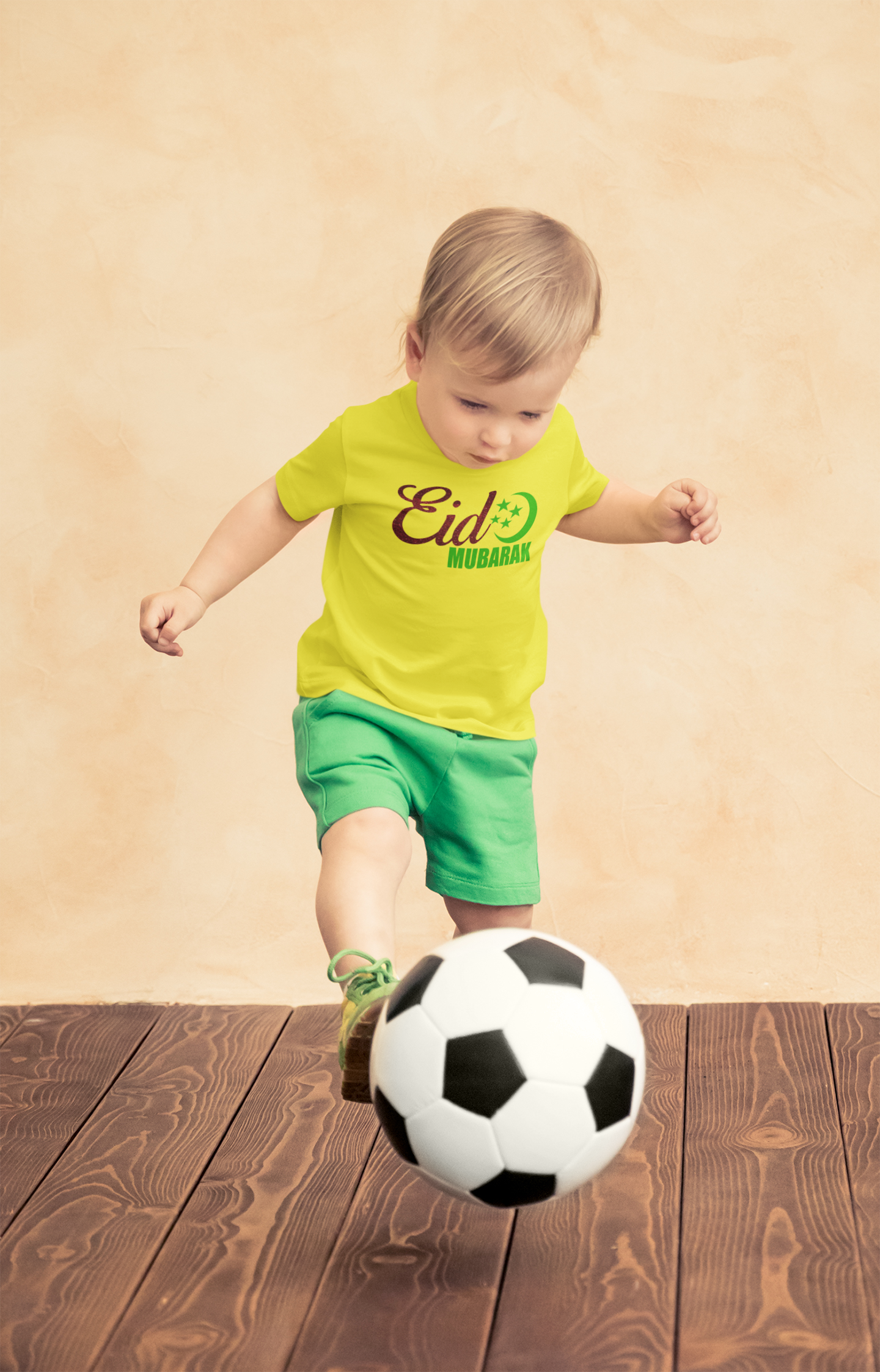 Eid Mubarak Half Sleeves T-Shirt for Boy-FunkyTeesClub
