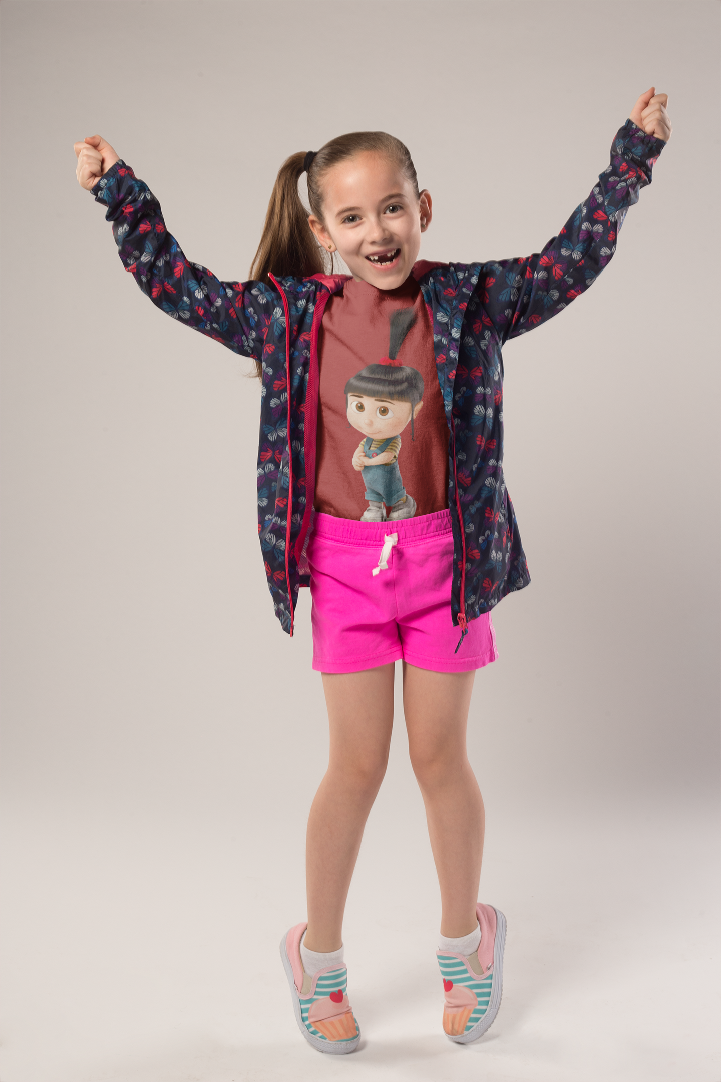 Cute Cartoon Half Sleeves T-Shirt For Girls -FunkyTeesClub