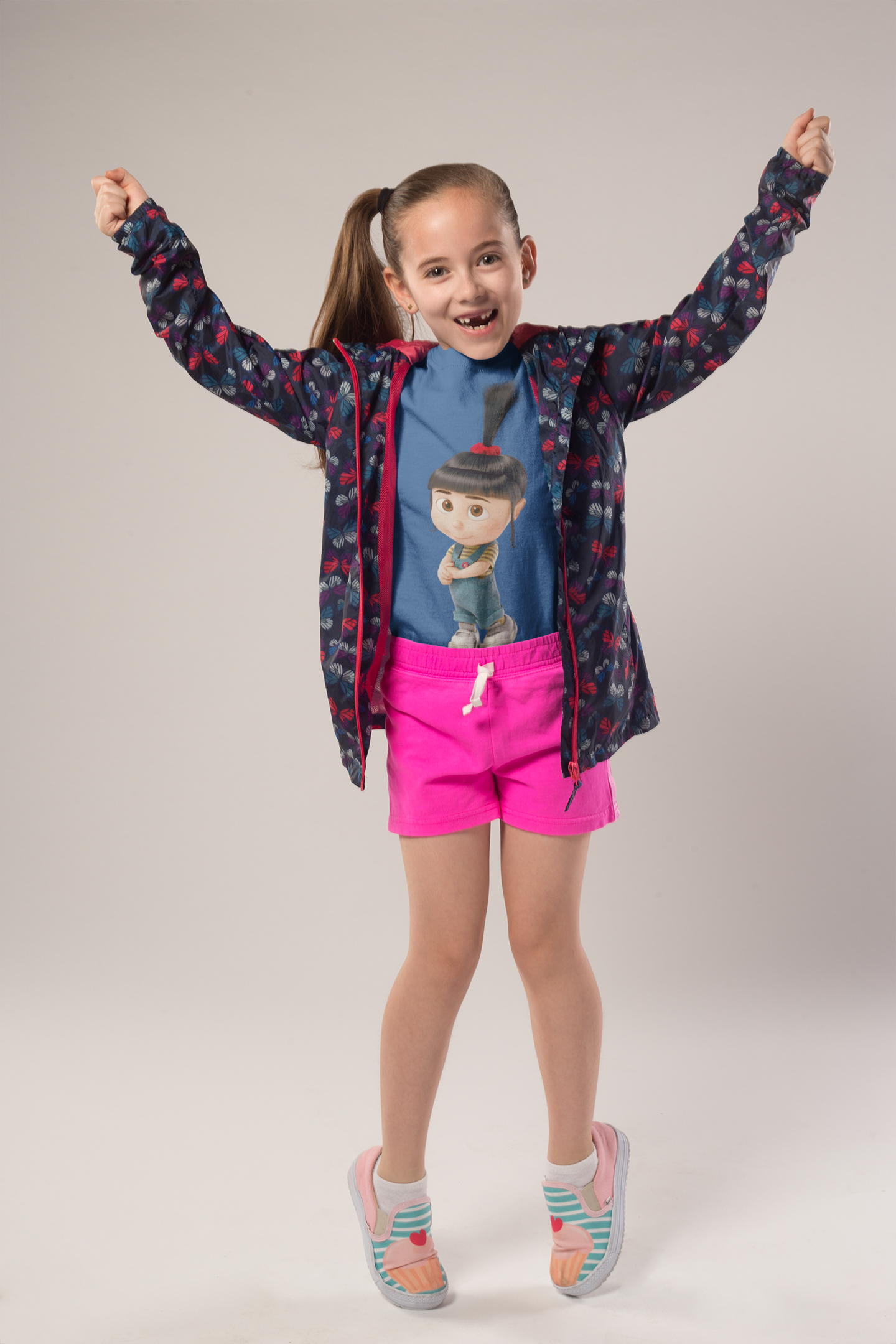Cute Cartoon Half Sleeves T-Shirt For Girls -FunkyTeesClub