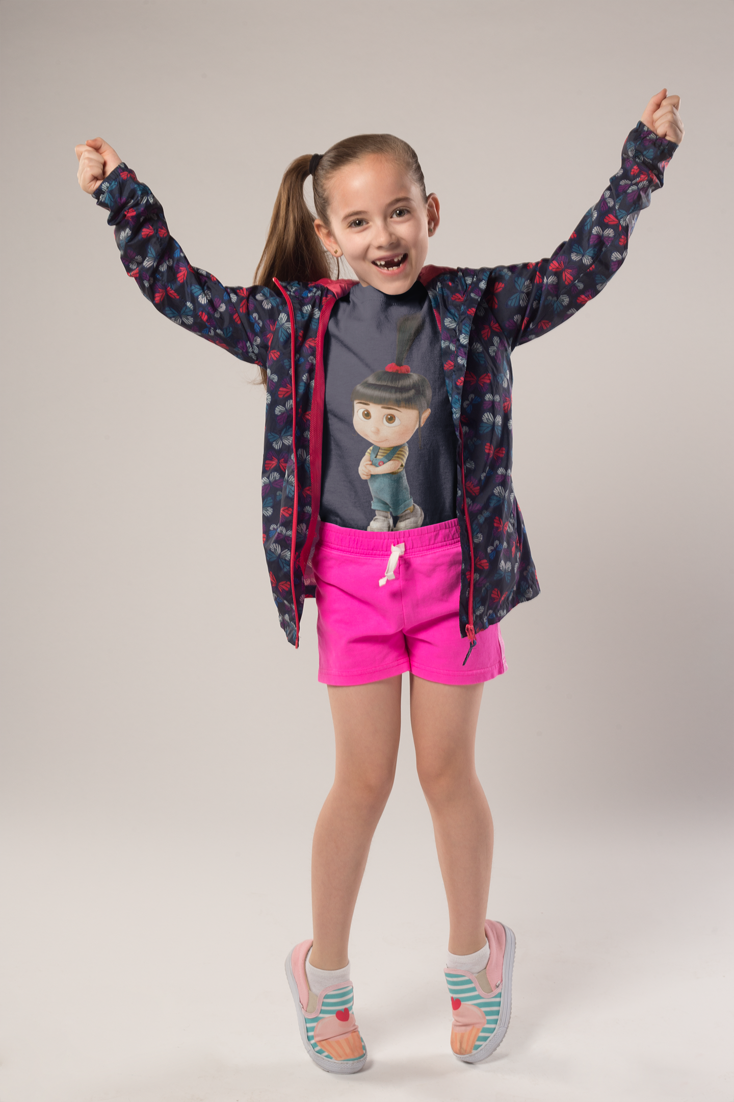 Cute Cartoon Half Sleeves T-Shirt For Girls -FunkyTeesClub