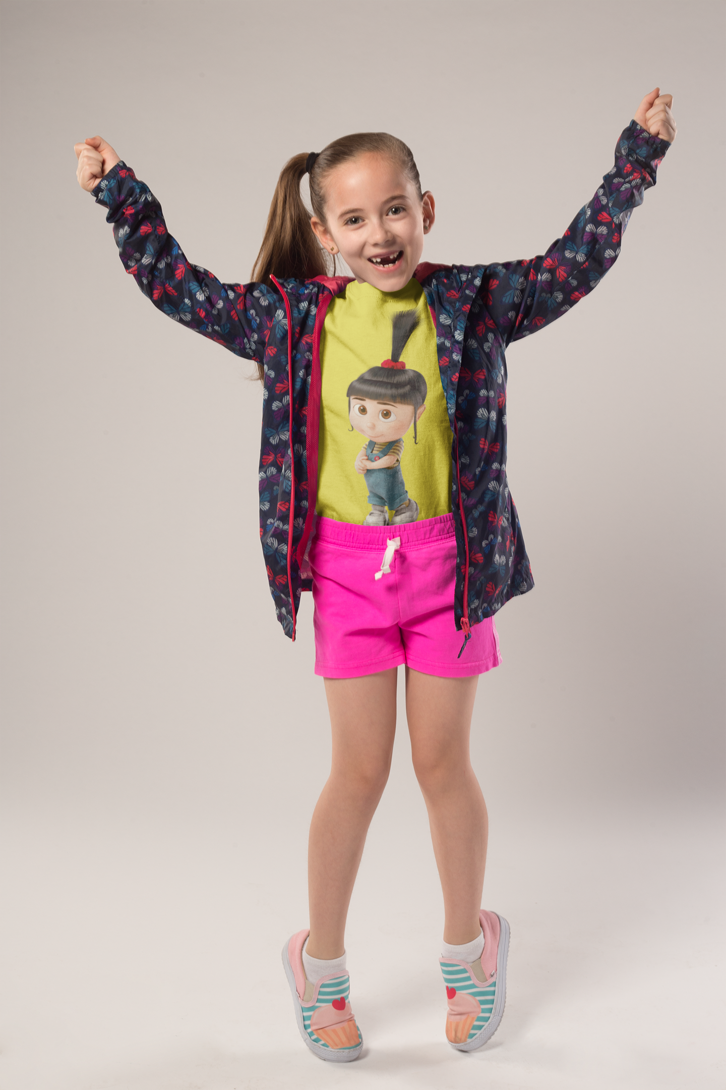 Cute Cartoon Half Sleeves T-Shirt For Girls -FunkyTeesClub