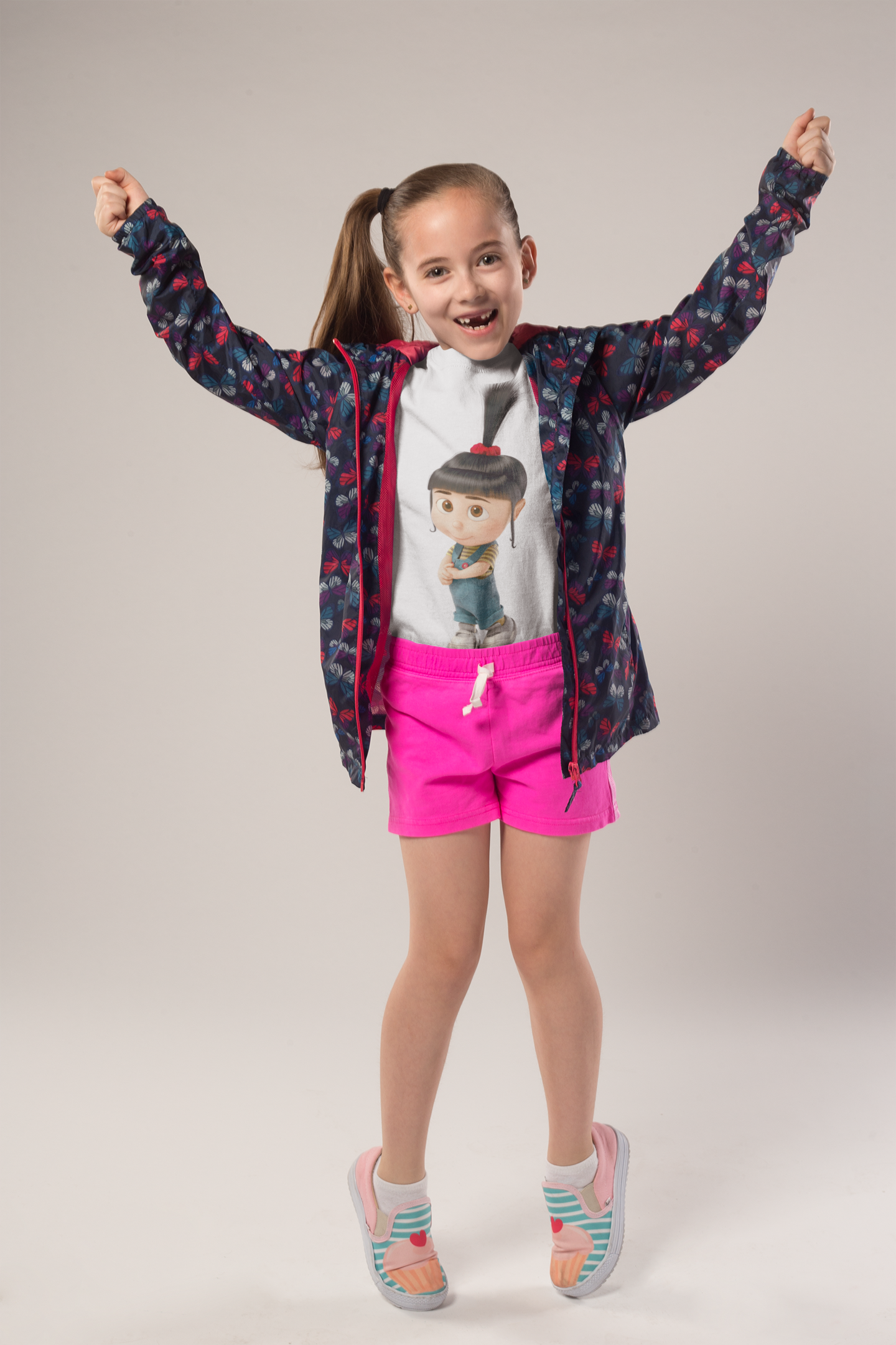 Cute Cartoon Half Sleeves T-Shirt For Girls -FunkyTeesClub