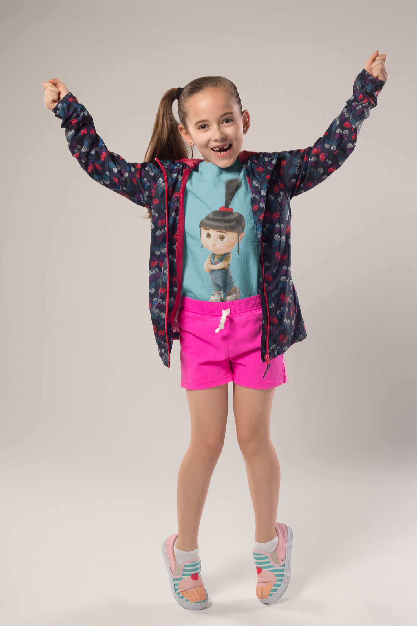 Cute Cartoon Half Sleeves T-Shirt For Girls -FunkyTeesClub
