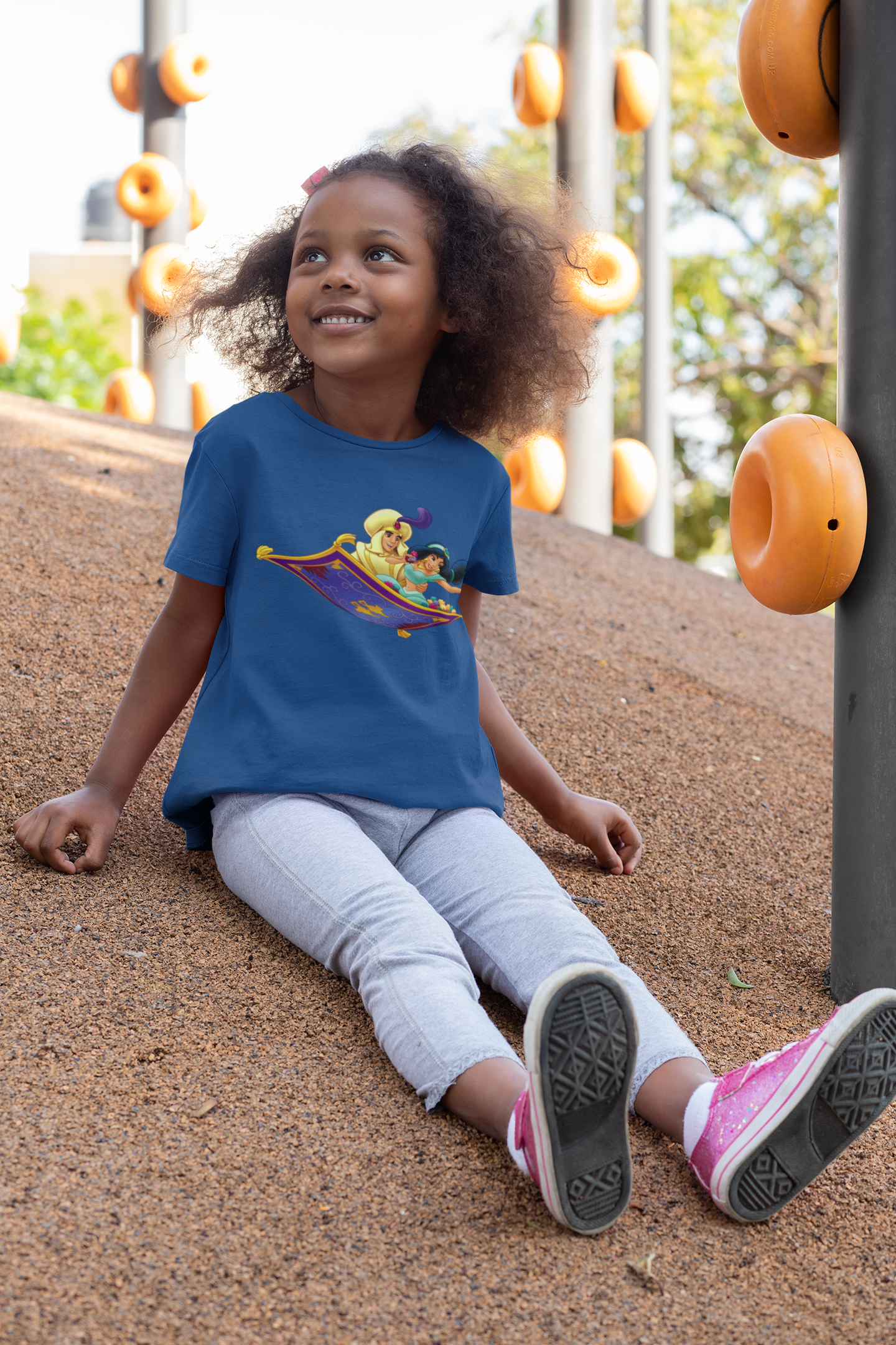 Cute Cartoon Half Sleeves T-Shirt For Girls -FunkyTeesClub
