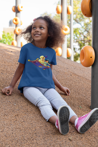 Cute Cartoon Half Sleeves T-Shirt For Girls -FunkyTeesClub