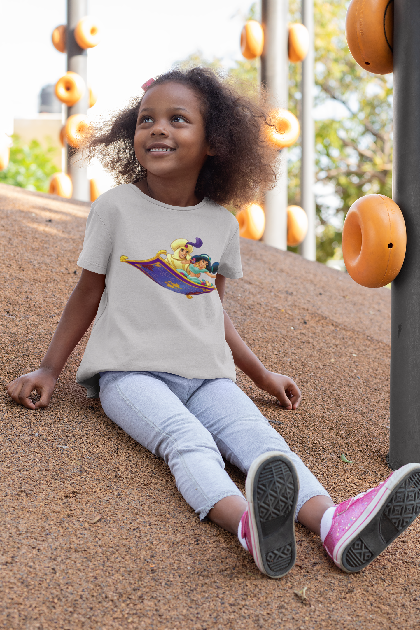 Cute Cartoon Half Sleeves T-Shirt For Girls -FunkyTeesClub