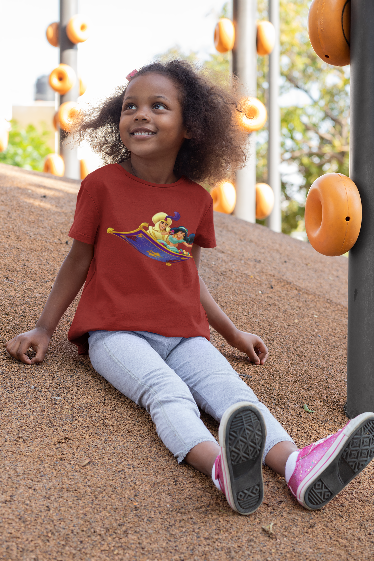 Cute Cartoon Half Sleeves T-Shirt For Girls -FunkyTeesClub