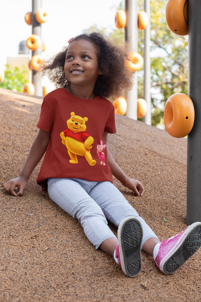 Cute Cartoon Half Sleeves T-Shirt For Girls -FunkyTeesClub