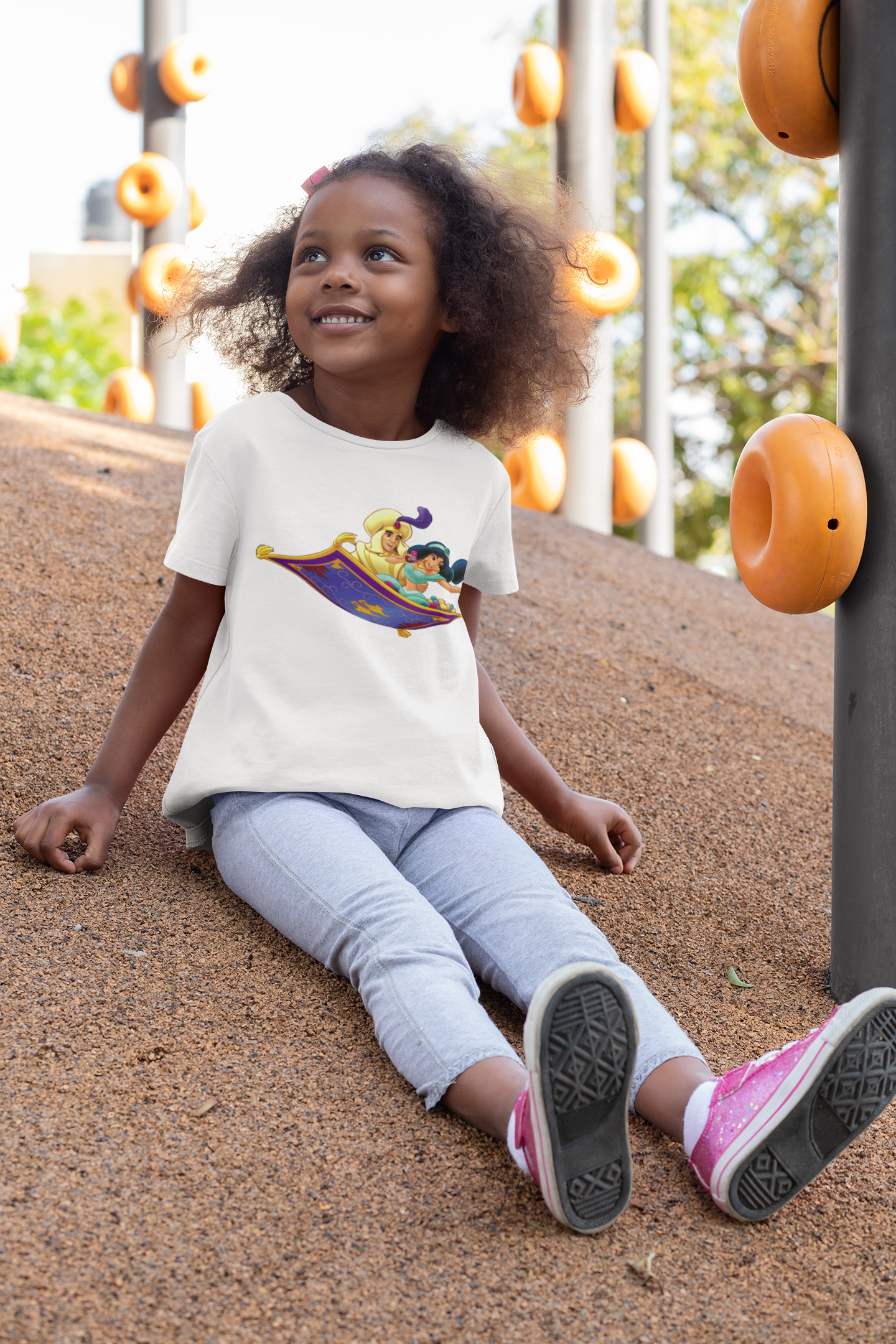Cute Cartoon Half Sleeves T-Shirt For Girls -FunkyTeesClub