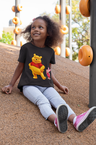 Cute Cartoon Half Sleeves T-Shirt For Girls -FunkyTeesClub
