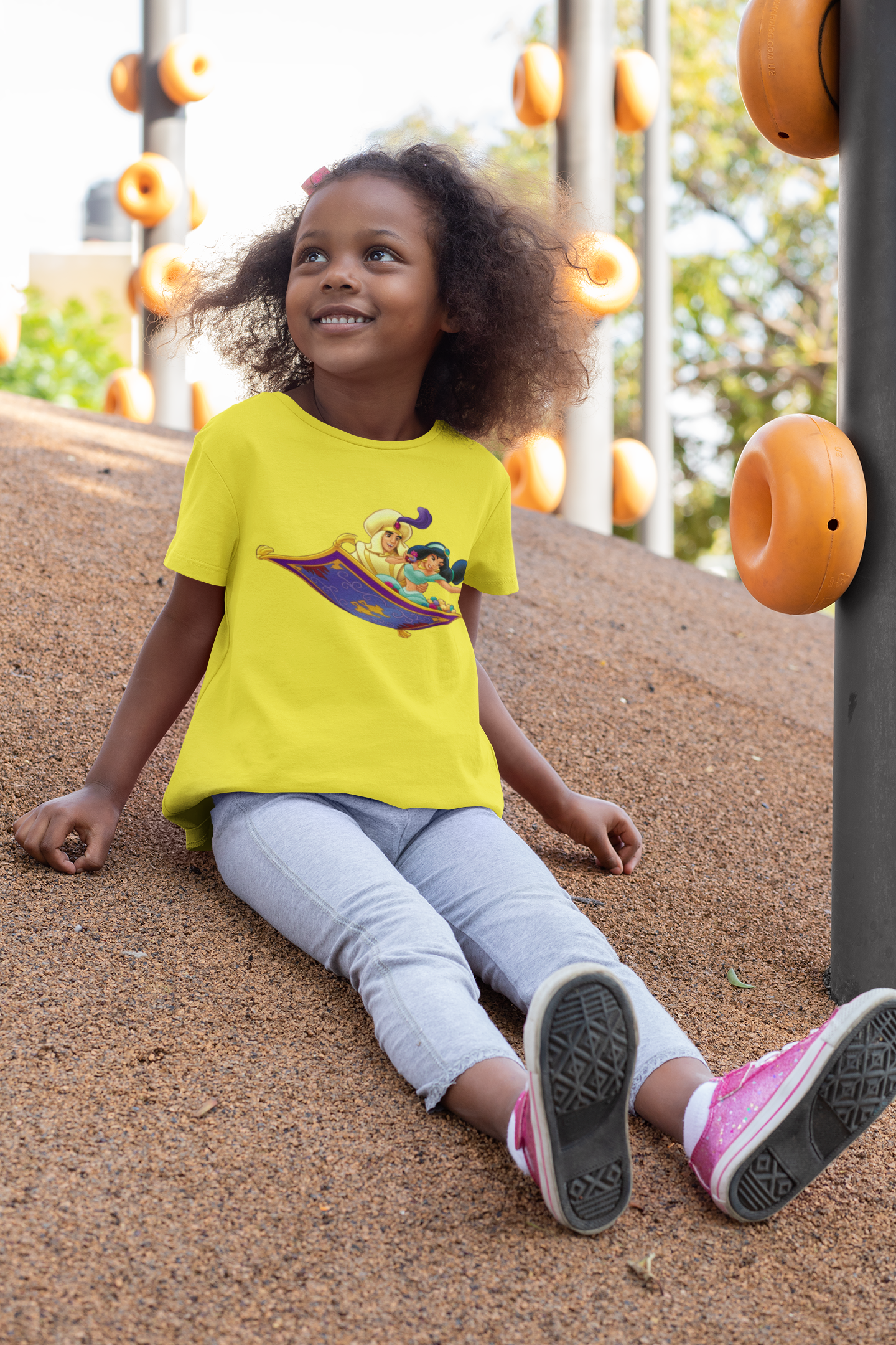 Cute Cartoon Half Sleeves T-Shirt For Girls -FunkyTeesClub