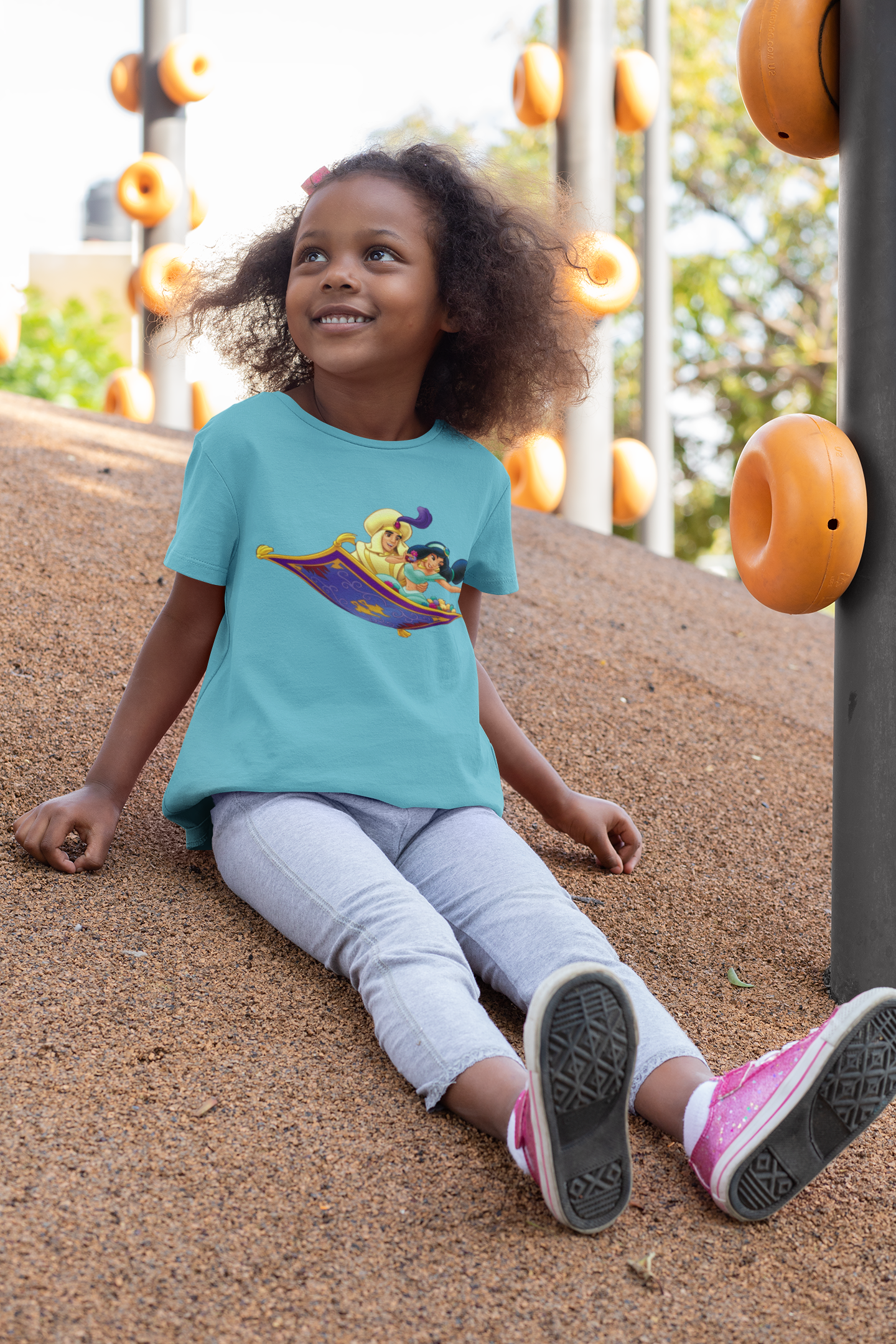 Cute Cartoon Half Sleeves T-Shirt For Girls -FunkyTeesClub