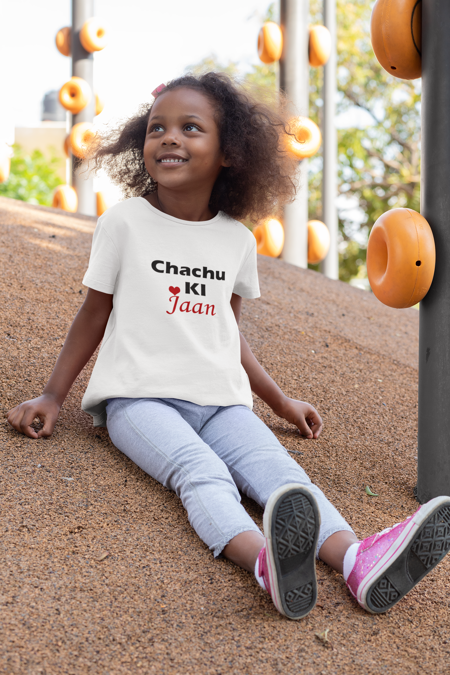 Chachu Ki Jaan Half Sleeves T-Shirt For Girls -FunkyTeesClub