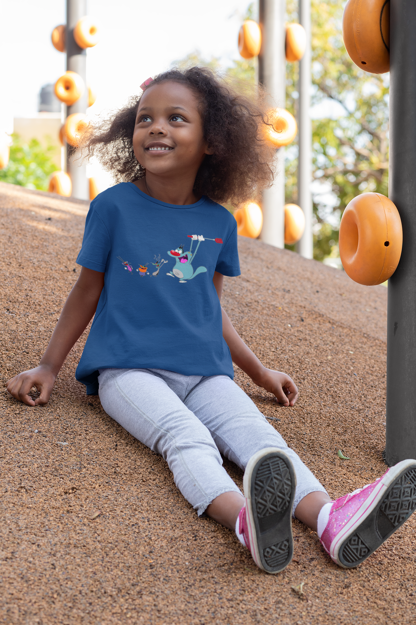 Cute Cartoon Half Sleeves T-Shirt For Girls -FunkyTeesClub