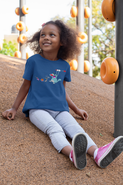 Cute Cartoon Half Sleeves T-Shirt For Girls -FunkyTeesClub