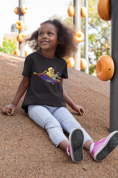 Cute Cartoon Half Sleeves T-Shirt For Girls -FunkyTeesClub