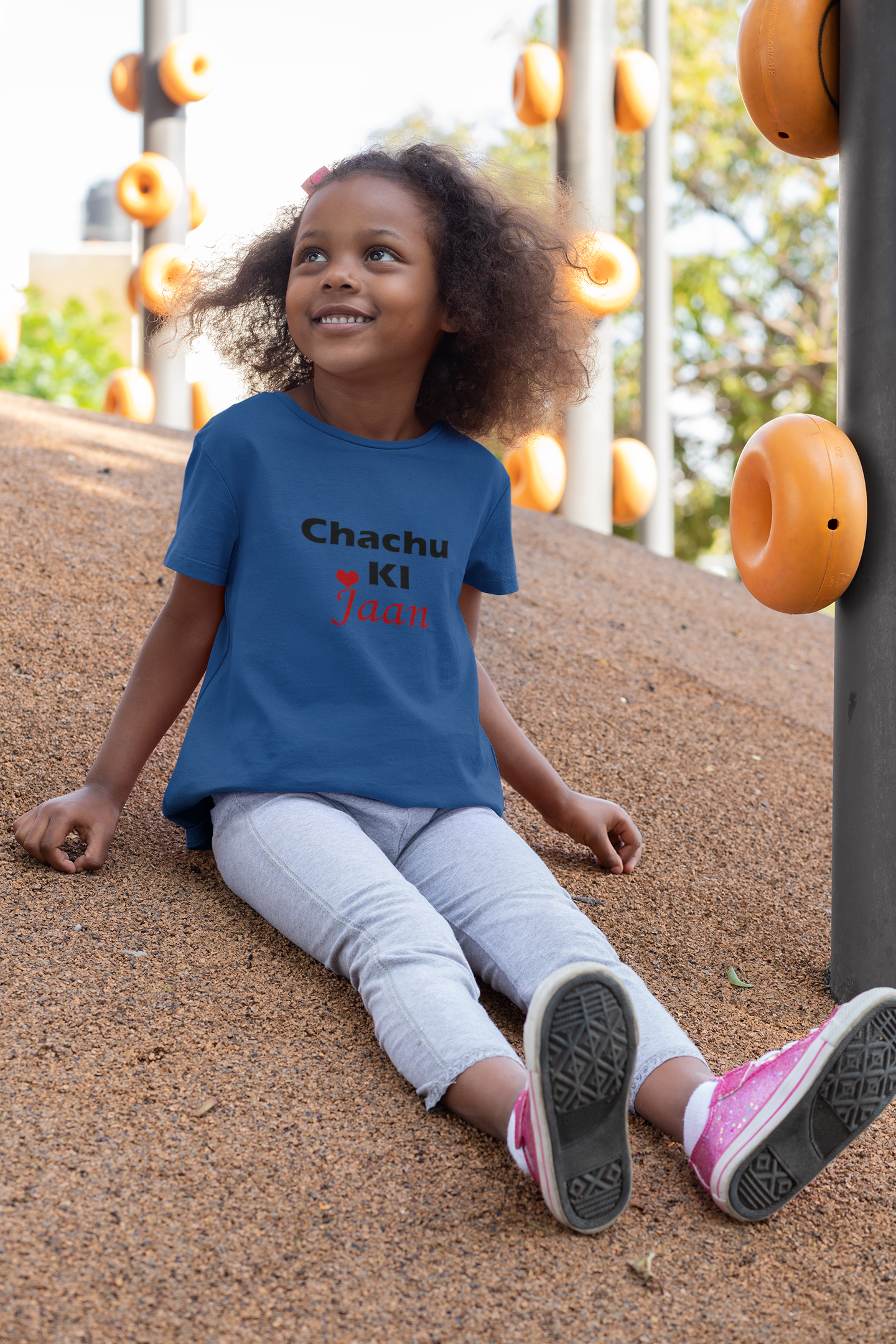 Chachu Ki Jaan Half Sleeves T-Shirt For Girls -FunkyTeesClub