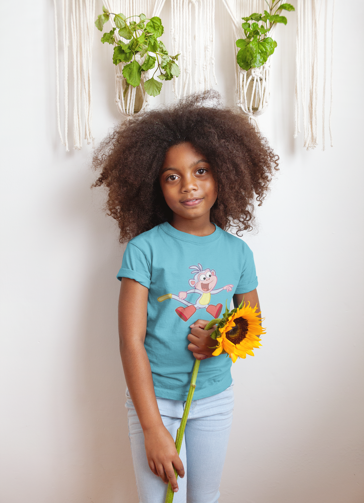 Cute Cartoon Half Sleeves T-Shirt For Girls -FunkyTeesClub