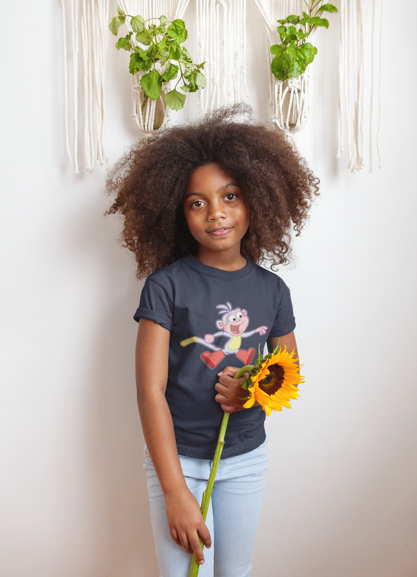 Cute Cartoon Half Sleeves T-Shirt For Girls -FunkyTeesClub