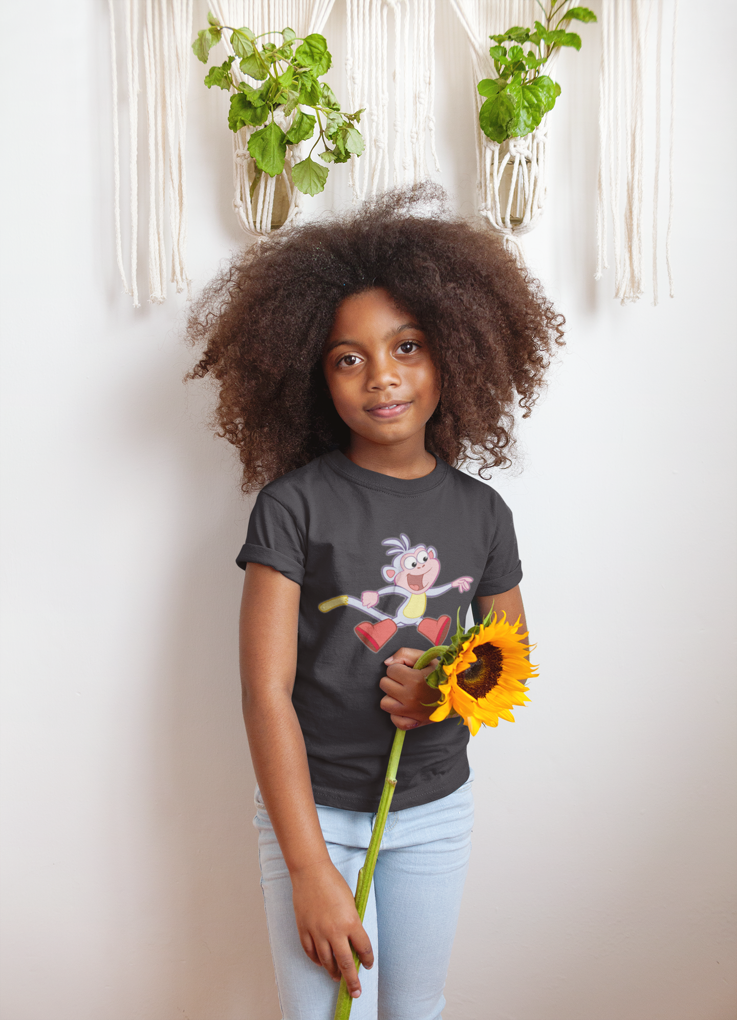 Cute Cartoon Half Sleeves T-Shirt For Girls -FunkyTeesClub