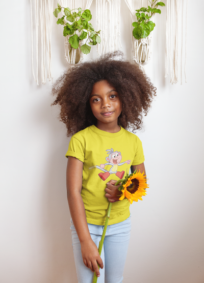 Cute Cartoon Half Sleeves T-Shirt For Girls -FunkyTeesClub