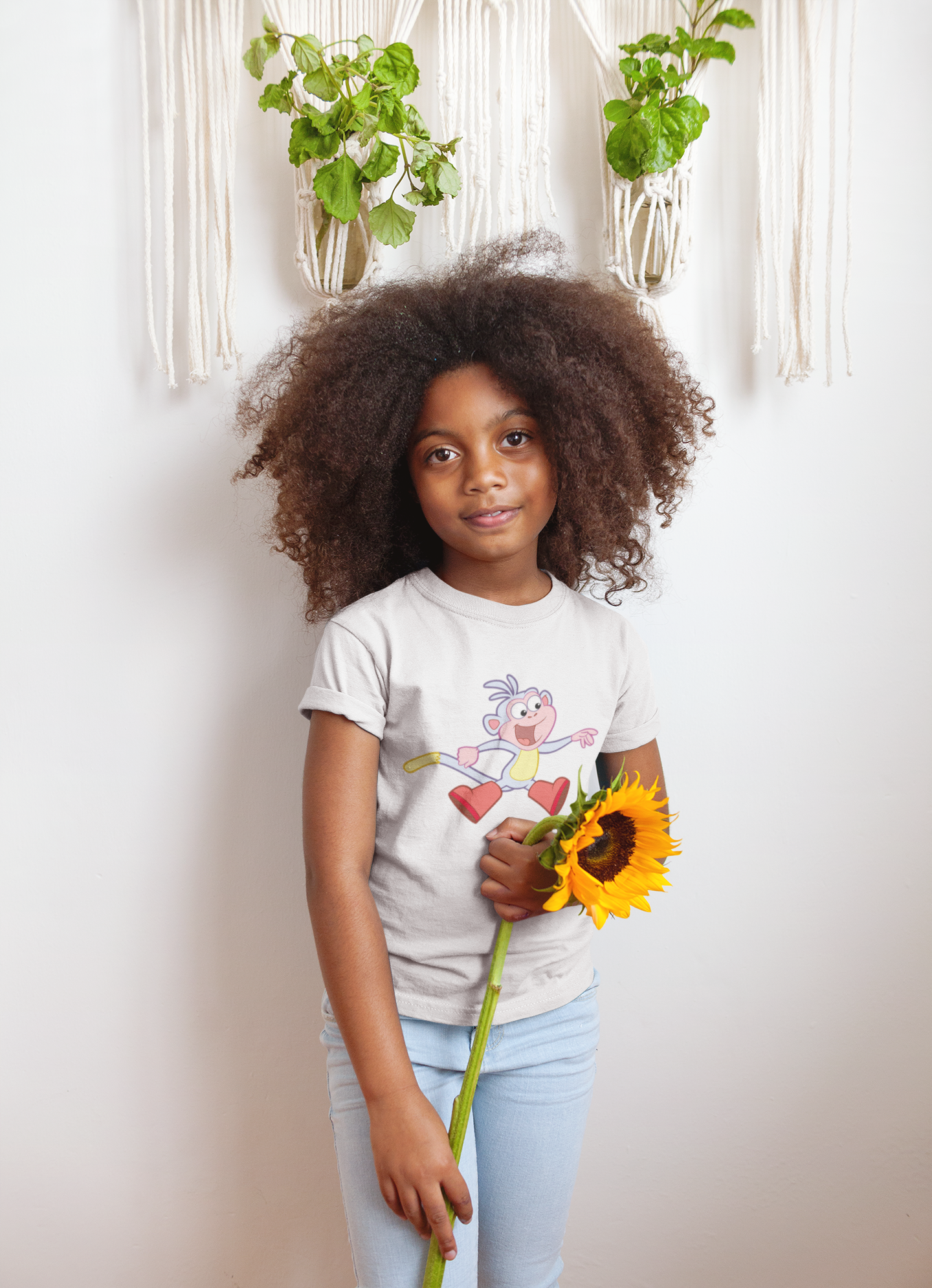 Cute Cartoon Half Sleeves T-Shirt For Girls -FunkyTeesClub