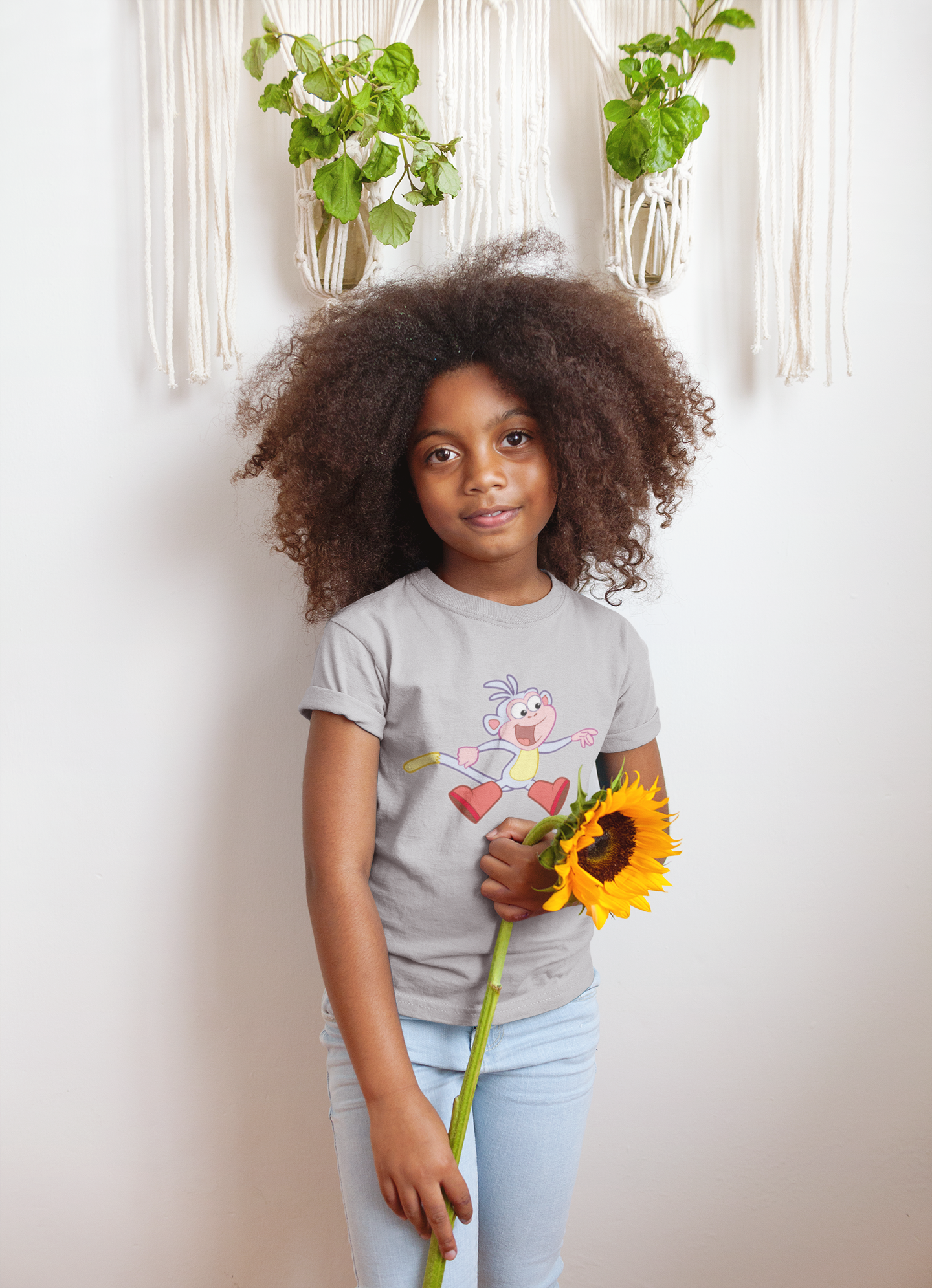 Cute Cartoon Half Sleeves T-Shirt For Girls -FunkyTeesClub