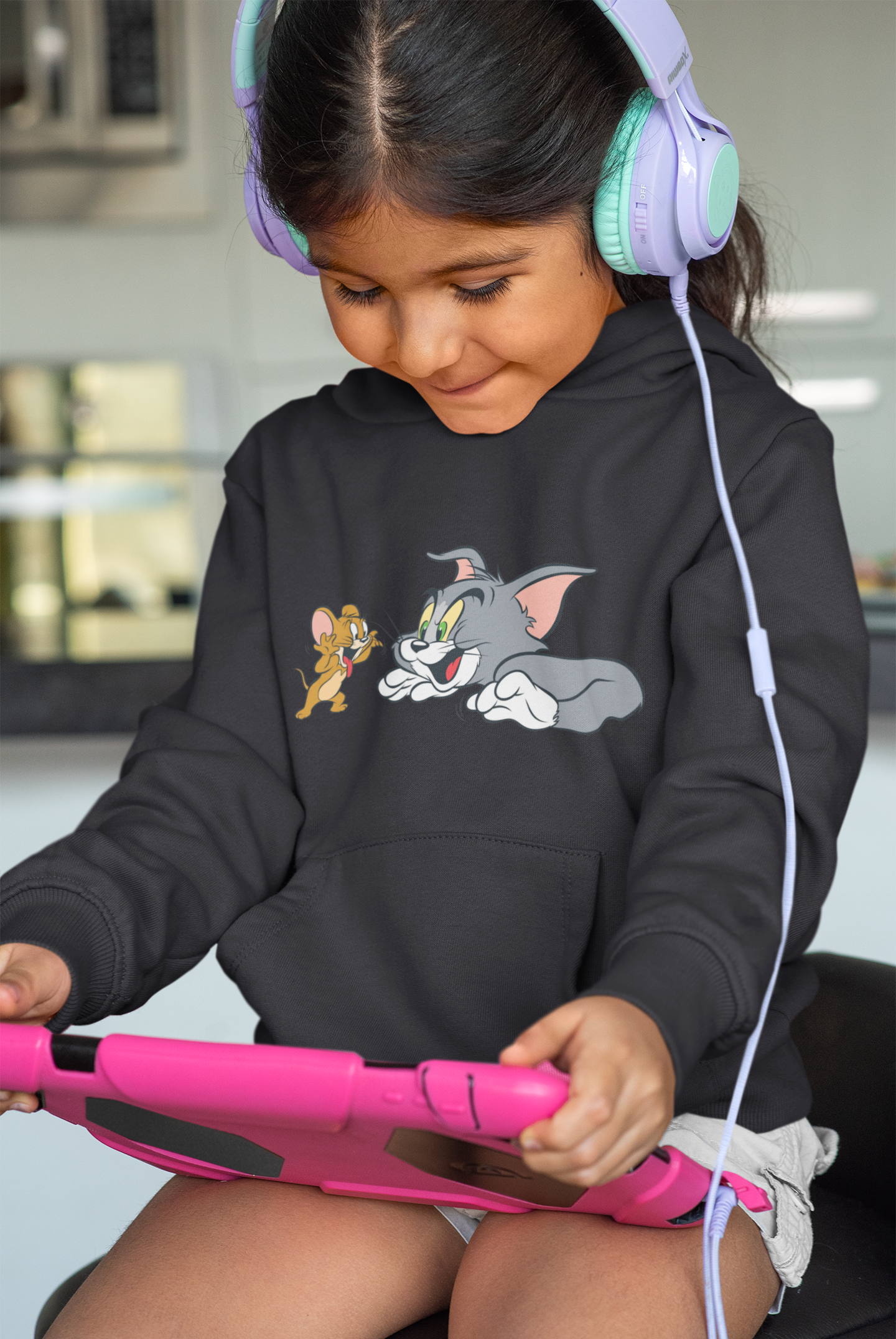 Cute Cartoon Girl Hoodies-FunkyTeesClub
