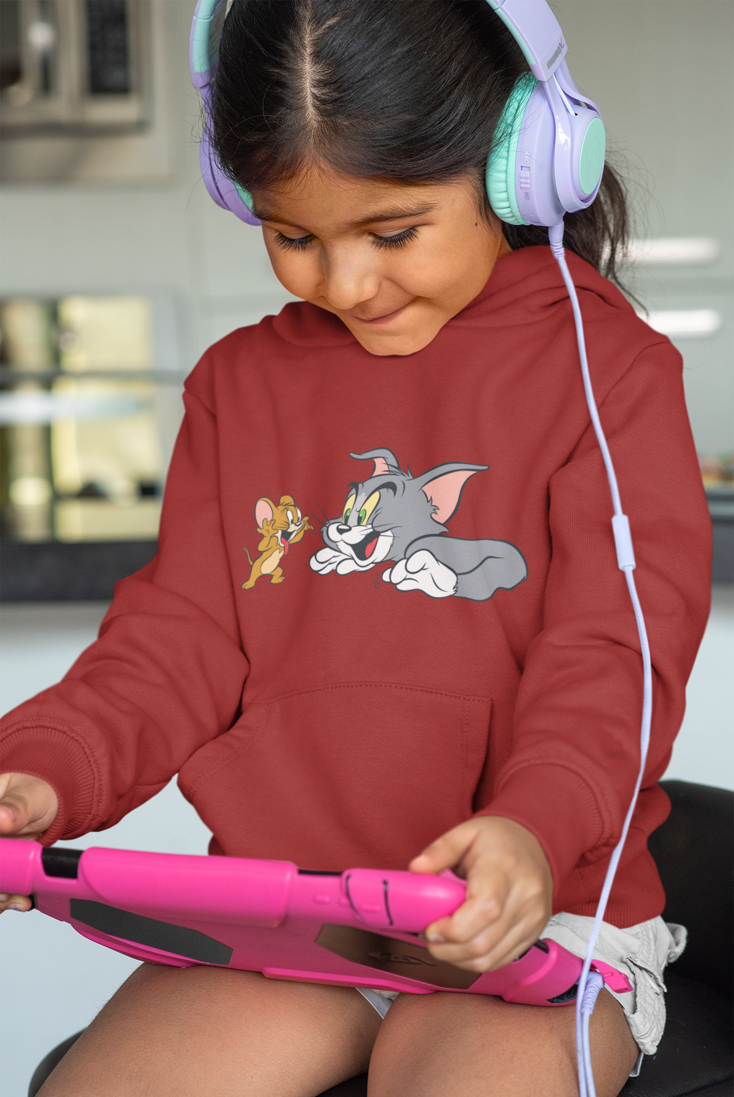 Cute Cartoon Girl Hoodies-FunkyTeesClub