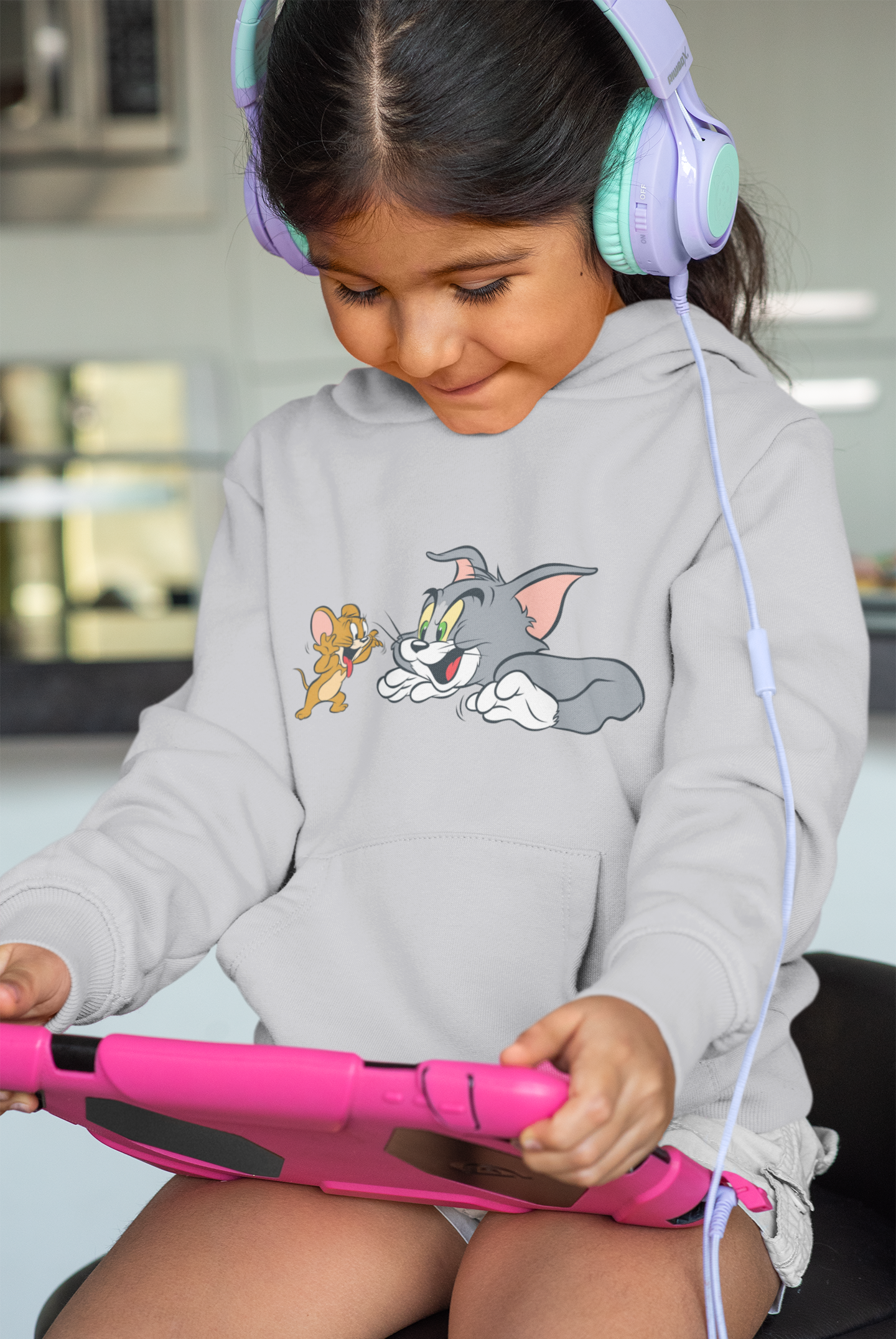 Cute Cartoon Girl Hoodies-FunkyTeesClub