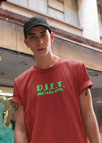 Diet Food Mens Half Sleeves T-shirt- FunkyTeesClub