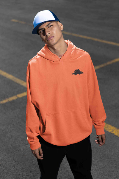 Stegosaurus Pocket Cartoon Graphics Men Hoodies-FunkyTeesClub