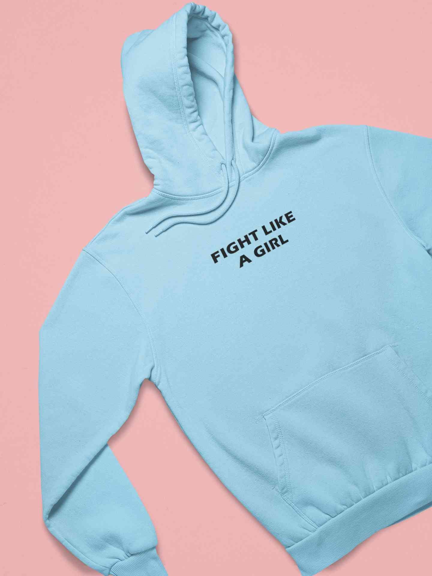 Fight Like A Girl Minimals Hoodies for Women-FunkyTeesClub