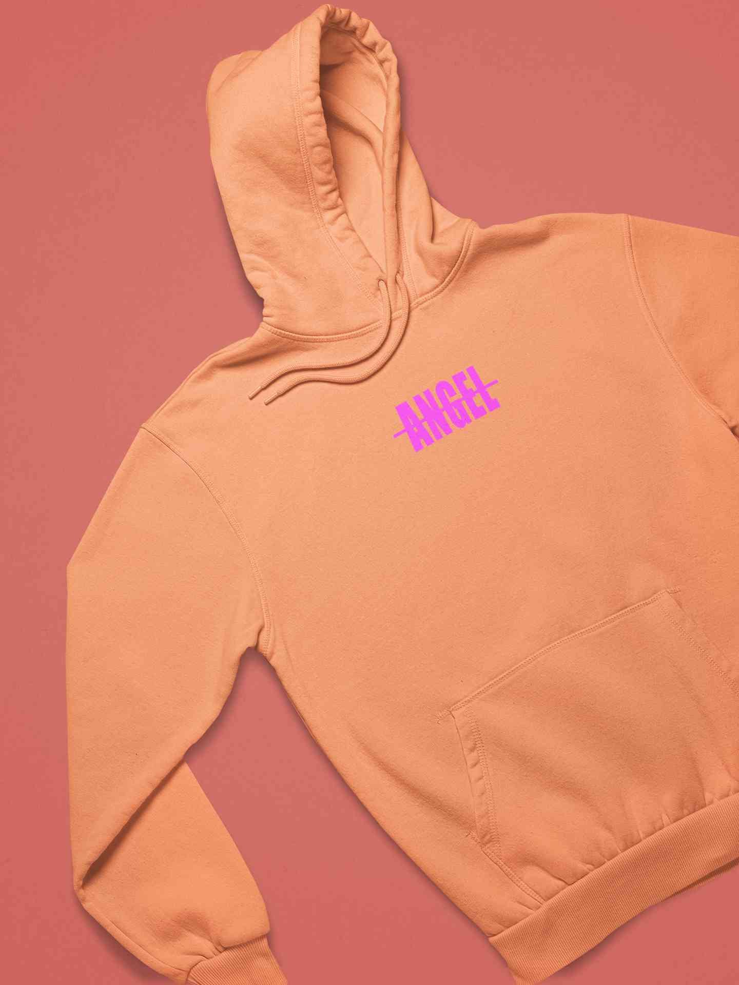 Angel Minimals Hoodies for Women-FunkyTeesClub