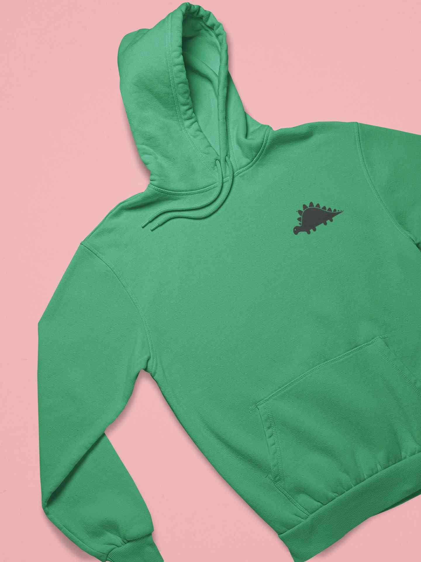 Stegosaurus Pocket Cartoon Graphics Men Hoodies-FunkyTeesClub