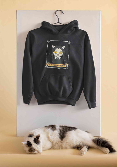 Cat Inspired By Wednesday Hoodies for Women-FunkyTeesClub