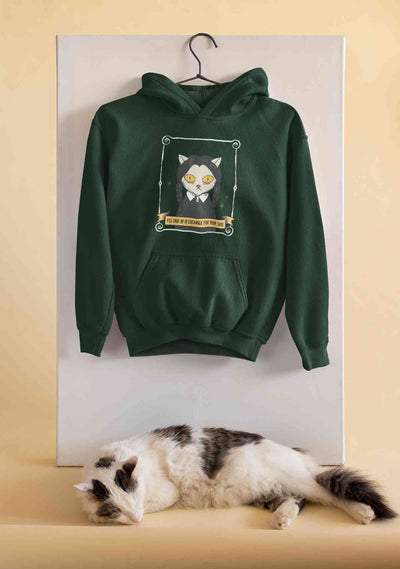 Cat Inspired By Wednesday Hoodies for Women-FunkyTeesClub
